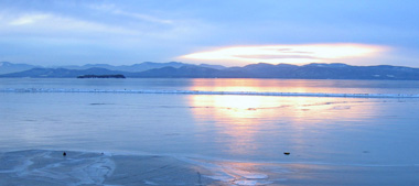 Lake Champlain in winter.